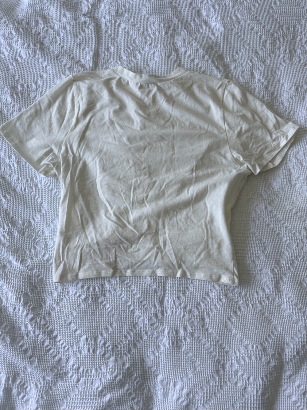 Lulu's Cream Short-Sleeve Ruched Front Tee - Picture 2 of 3
